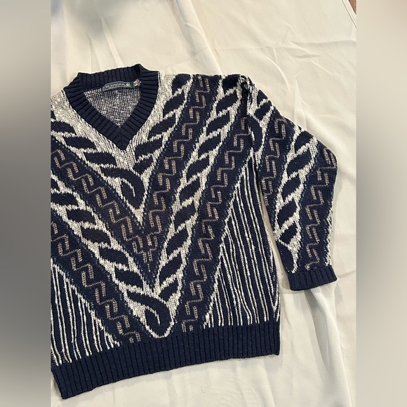 Vintage Knit Weave Grandpa Sweater - M - Picture 5 of 9